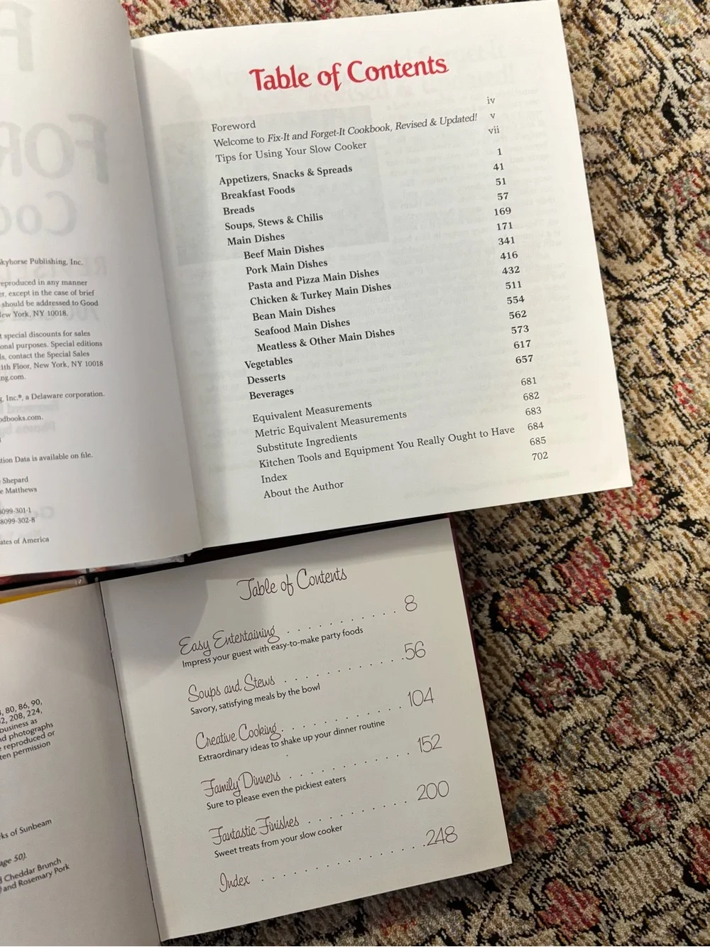 Crock-Pot & Fix-It and Forget-It Slow Cooker Recipe Books - TWO